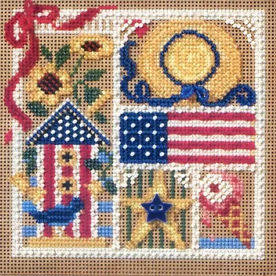 Summer Sampler Cross Stitch Kit Mill Hill 2006 Buttons & Beads Spring • $14.99