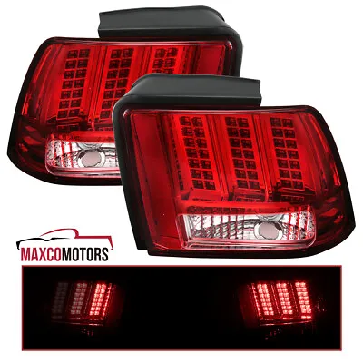 Red Tail Lights Fits 1999-2004 Ford Mustang LED Sequential Signal Brake Lamps • $107.54