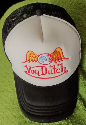 Von Dutch Flying Eyeball Mesh Back Trucker Style Baseball Hat - Snapback • $60