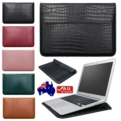 For MacBook Air Pro 11  13  13.6  14  15  Magnetic Leather Bag Sleeve Case Cover • $20.59