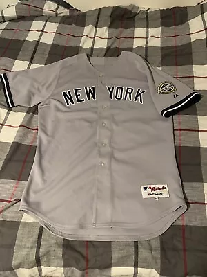 Majestic New York Yankees Mariano Rivera Road Gray Jersey Size 48 2009 Patch • $150