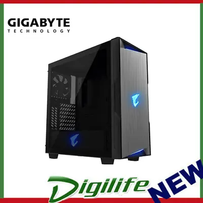 Gigabyte AORUS AC300G Tempered Glass ATX Mid-Tower PC Gaming Case 2x3.5  3x2.5   • $205