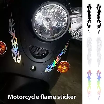 Motorcycle Gas Tank & Fender Flame Sticker Decals Vinyl Waterproof Self Adhesive • $7.63