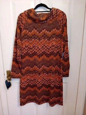 Women's 70's Style Jumper Dress 10/12 • £5