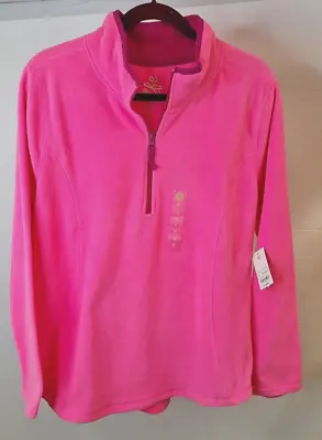  Made For Life  Active Wear Women's Size XL Pink 1/4 Zip Long Sleeved Top • $21.95