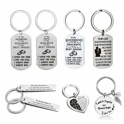 Perfect Valentines Day Gift For Him Her Personalised Keyring Couple Man Present • £3.99