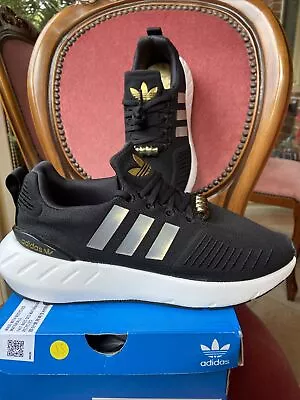 $160 Adidas Swift Run 22 W Shoes 7US 5 1/2UK 38 2/3 Athletic Sports Running Gold • $120