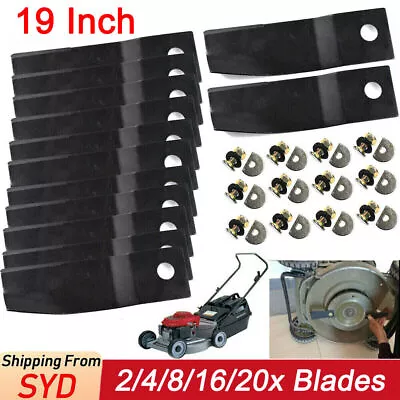 19  Inch Lawn Mower Blades & Bolts Kit For Honda HRU196 HRU19D HRU197 HRU194/195 • $19.95