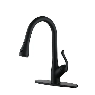 Clihome Kitchen Sink Faucet Single Handle Pull Down Sprayer With Supercharge • $67.15