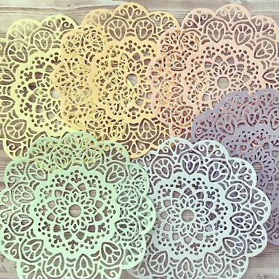 Paper Lace Doilies Pastel Colour Pack Of 12 Party Decorations Celebration Doily • £11