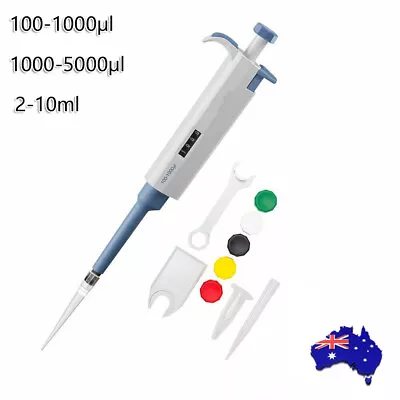 Autoclavable Single Channel Pipette Adjustable Lab Micropipette Pipettors • $21.99