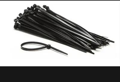 £2 • Buy Black Nylon Cable Ties Zip Ties Wraps - 3.6mm X 180mm Pack Of 75