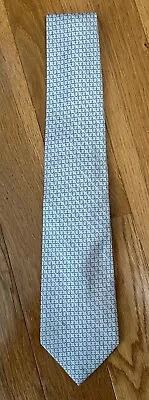 GUCCI GG Pattern Logo - 100% Silk Tie - Light Grey / Purple • $75