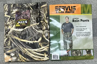 Servus Stormaster Sporting Rain Pants Advantage Max - 4 Camo 100% Waterproof Med • $24.98