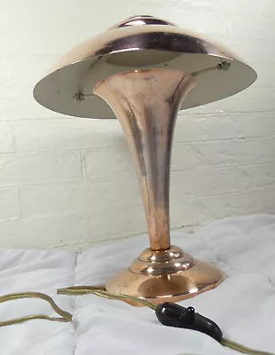 £79 • Buy Antique And Original French Art Deco Mushroom Lamp 1930. Desk Or Table Lamp