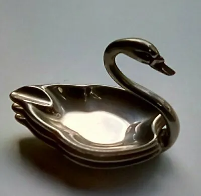 £8.99 • Buy Vintage SEBA Silver Plated Stacking Swan Ashtrays Trinket Dishes Made In England