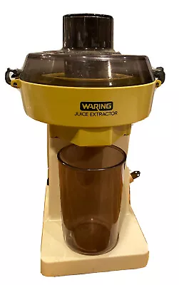 Vtg 1980's Waring Juice Extractor Juicer Mustard Yellow Appliance • $29.89