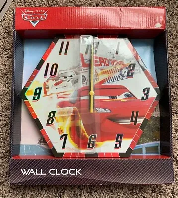 10  Disney Pixar Cars Lightning McQueen Wall Clock Nice For Room Decor-NIB  • $10