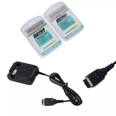 2x Battery +Wall AC Charger Adapter For Nintendo Gameboy Advance GBA SP +Tool • $18.69