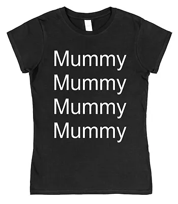 Repeating Words Mummy T-Shirt Mum-To-Be Present New Mother Gift Fitted Or Loose • £15.95