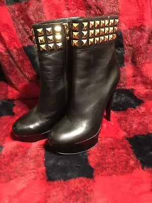 Rare Michael Kors Woman’s Double Platform Stiletto High Heels ￼ Boots Sz 10 • $68