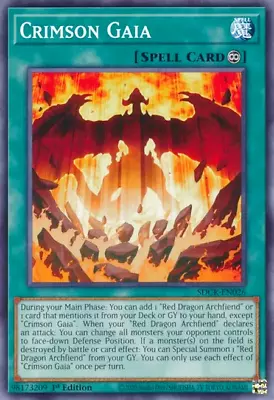 Crimson Gaia - SDCK-EN026 Common Yugioh Card • $3.40