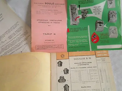 Vintage Catalogue Brochure 1959 Soulé Electric Switches And Fittings French • $18.95