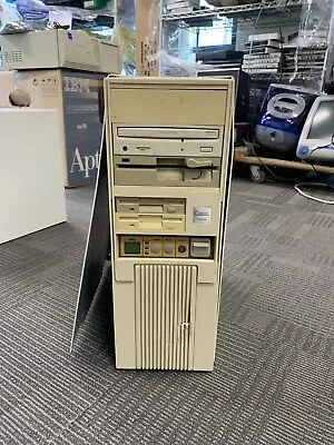 Vintage 486 Era Mid AT Computer Tower Case With 5.25/3.5 Floppy/CD + PSU - Rough • $79.99