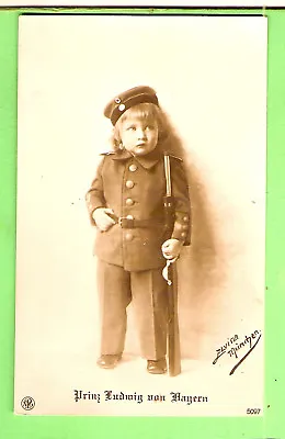 #l22.  German   Imperial Postcard  Boy In Uniform Prince Ludwig Von Bayern • $40