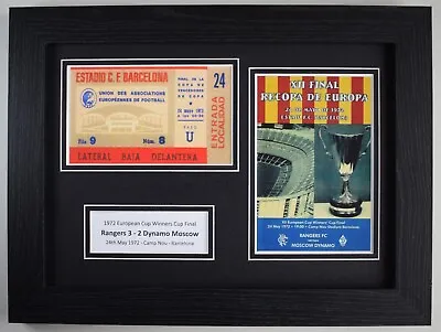 1972 ECWC Final Rangers A4 Photo Ticket Display Football Programme Ticket • £10.99