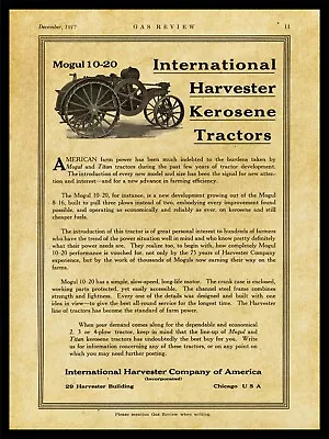 1917 International Mogul 10-20 Kerosene Tractor NEW Metal Sign: 12x16 Large Size • $33.88