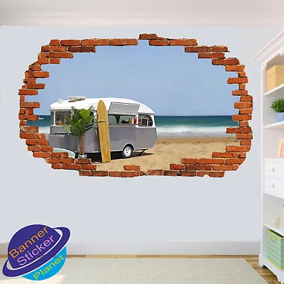 £15.99 • Buy Beach Surf Vintage Caravan Wall Stickers Art Decal Murals Room Office Decor Vl1