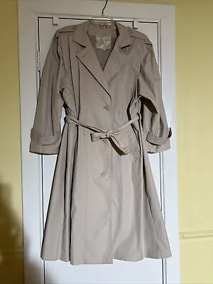 Vintage Trench Coat Jacket - Mulberry Street - Size 13/14 - Beige • $29