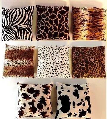 Cushion Cover Fur Imitation Africa Safari 35x3540x4050x5040x60 Or 60x60 CM • £11.27
