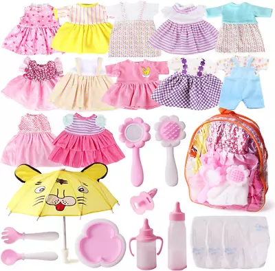 Baby Doll Clothes Fits 12'' 13'' 14'' 15''Bitty Girl Alive Pack Of 25  • $32.41