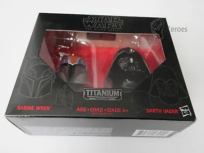 Hasbro Star Wars Titanium Series Helmets 08 SABINE WREN & DARTH VADER Rebels NIB • $19.99