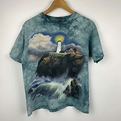 Vintage The Mountain T-shirt Medium Light House Rustico Harbour Canada *flaws • $18.65