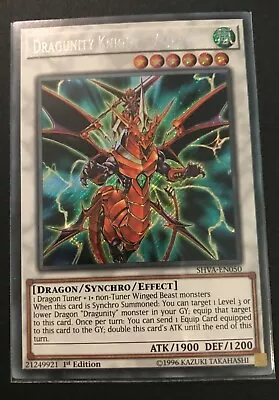 Dragunity Knight - Vajraya | SHVA-EN050 | Secret Rare | 1st Edition | YuGiOh TCG • £1.40