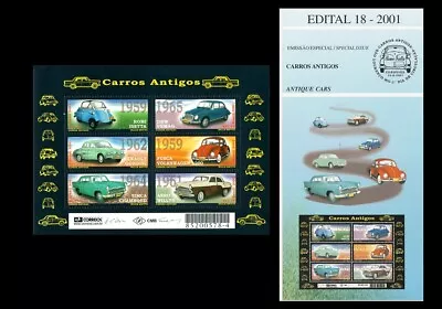 Old Cars Brazil 2001 DKW Vemag Renault Gordini Aero Willys Simca Chambord Fusca • $6.60