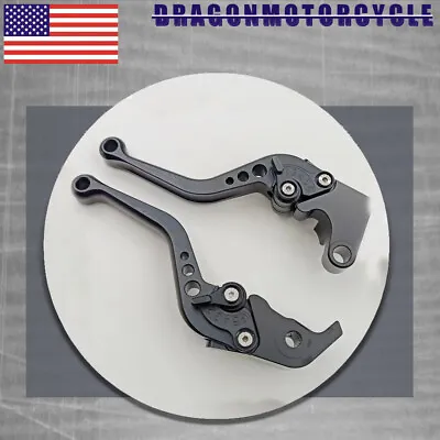 CNC Motorcycle Adjustable Short Levers For SUZUKI GSX1300R HAYABUSA 99-07 BLACK • $24.91