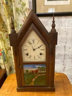 E. N. Welch Mantle Clock With Reverse Painting • $125