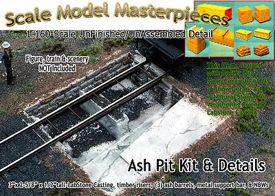 Ash Pit And Details Kit Enginehouse/Railroad Scale Model Masterpieces N *NEW* • $13.89