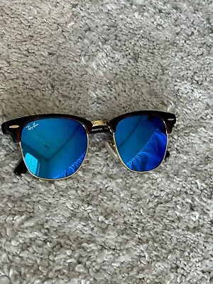 New Ray Bans Clubmaster Blue Flash Lenses Sunglasses • $130