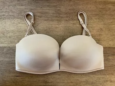 Victoria's Secret Beige 34AA Very Sexy Bombshell Push Up Add 2 Cup Strapless Bra • $29.99