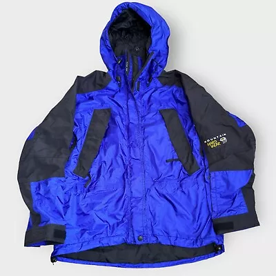 Mountain Hardwear Jacket Sz 8 Blue Black Goretex Parka Vent Full Zip Hooded • $54.99