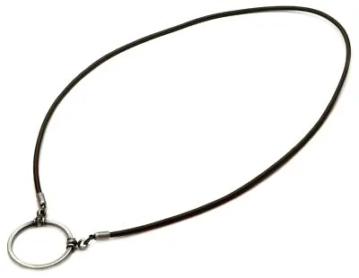 La LOOP Designer Eyeglass Necklace Khaki Silk Stretch With Antique Silver Loop • $64.95