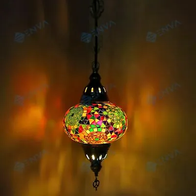 £48.95 • Buy Turkish Moroccan Mosaic Ceiling Hanging Pendant Light Fixture Lamp - Free Bulb