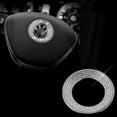 Steering Wheel Bling Rhinestone Car Logo Decoration Ring Cover For VW Volkswagen • $10.98