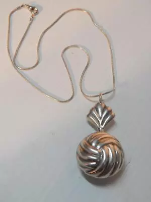 Vintage Antique Mexican Sterling Silver Perfume Bottle Flask Pendant necklace • $87.50