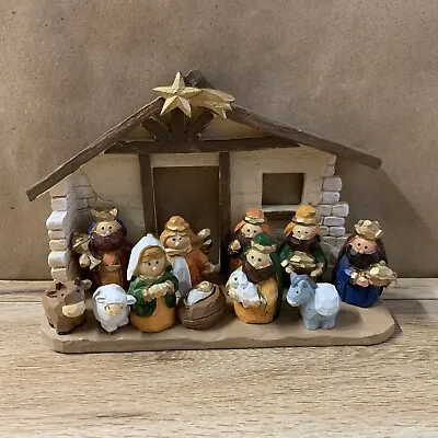 Transpac 12 Piece Nativity Set Christmas Holiday Kids Resin Crèche Mini • $17.99